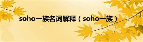 soho一族